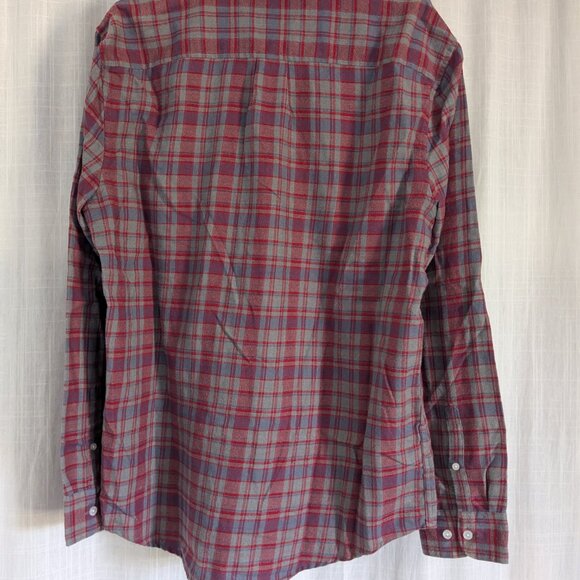 Penguin by Munsingwear Flannel Button Down Red/Gray Shirt Size Large - Picture 5 of 6